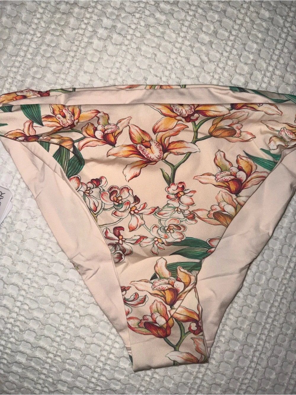Monday swimwear NWT Tulum bottoms bikini peach floral size VV